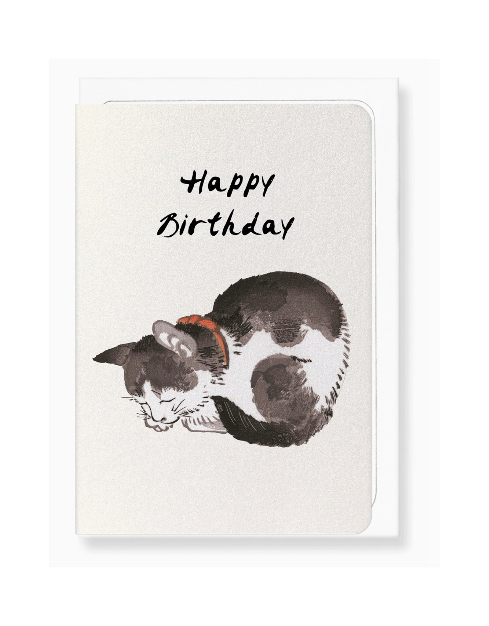 Happy Birthday Japanese Cat Greeting Card