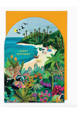 Beach Butterfly Birthday Greeting Card