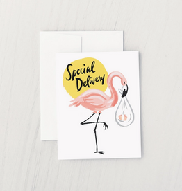 Special Delivery Flamingo Greeting Card