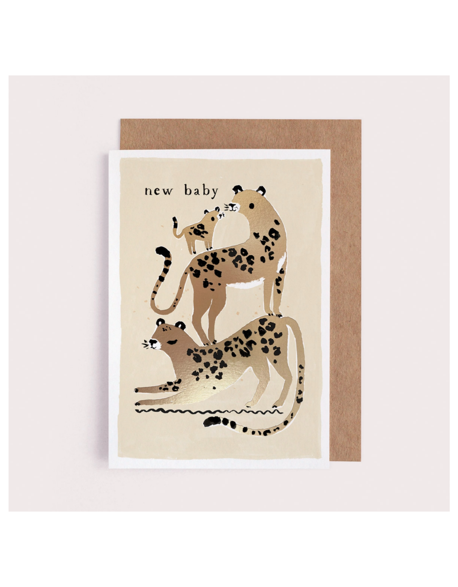New Baby Leopards Greeting Card
