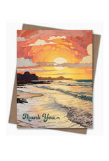 Thank You Sunrise Waves Greeting Card
