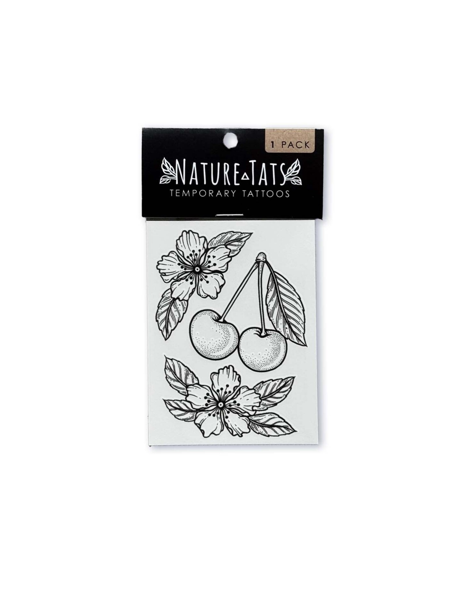 NatureTats Cherry Flower Temporary Tattoo