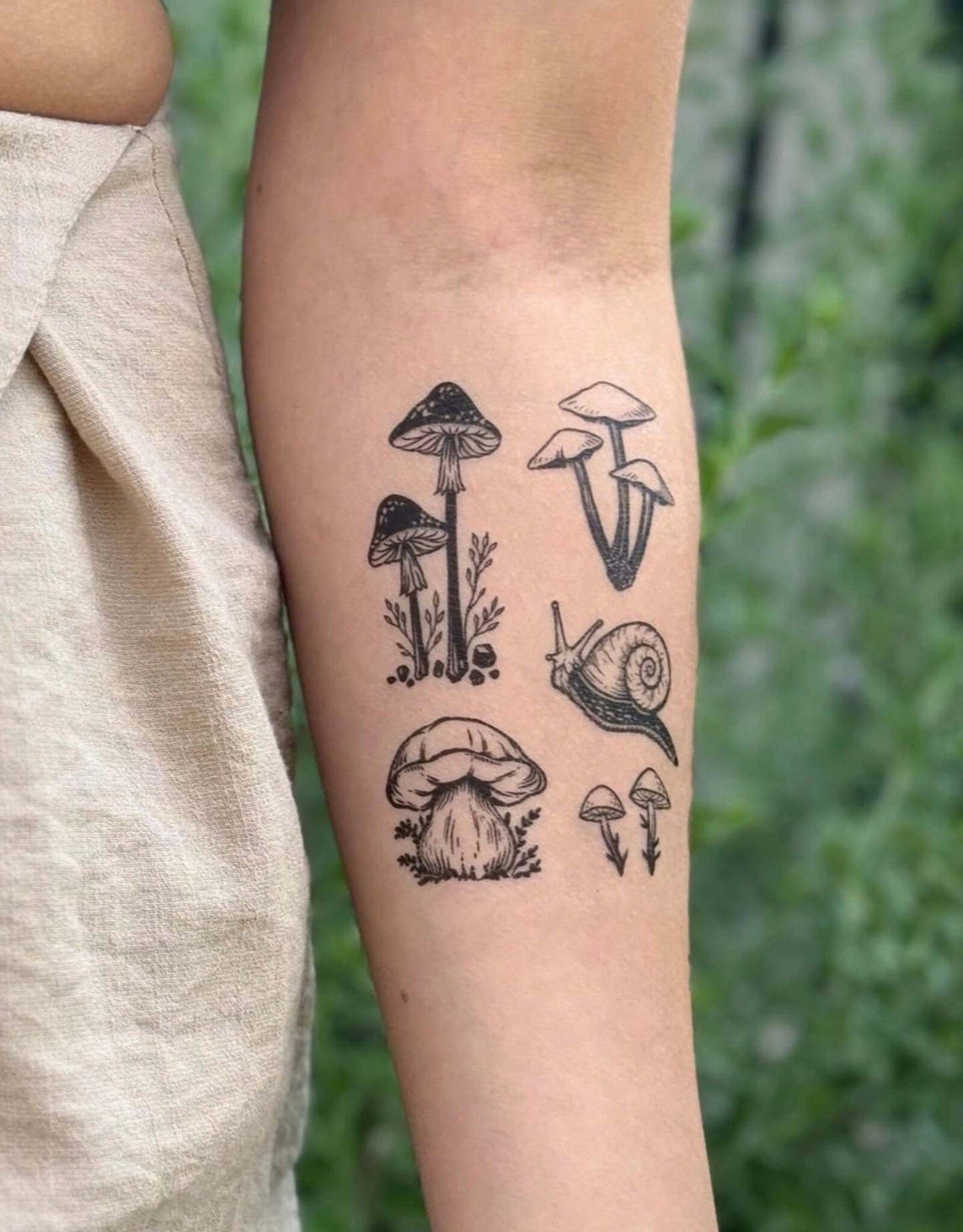 NatureTats Little Mushrooms Temporary Tattoos