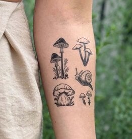 NatureTats Little Mushrooms Temporary Tattoos