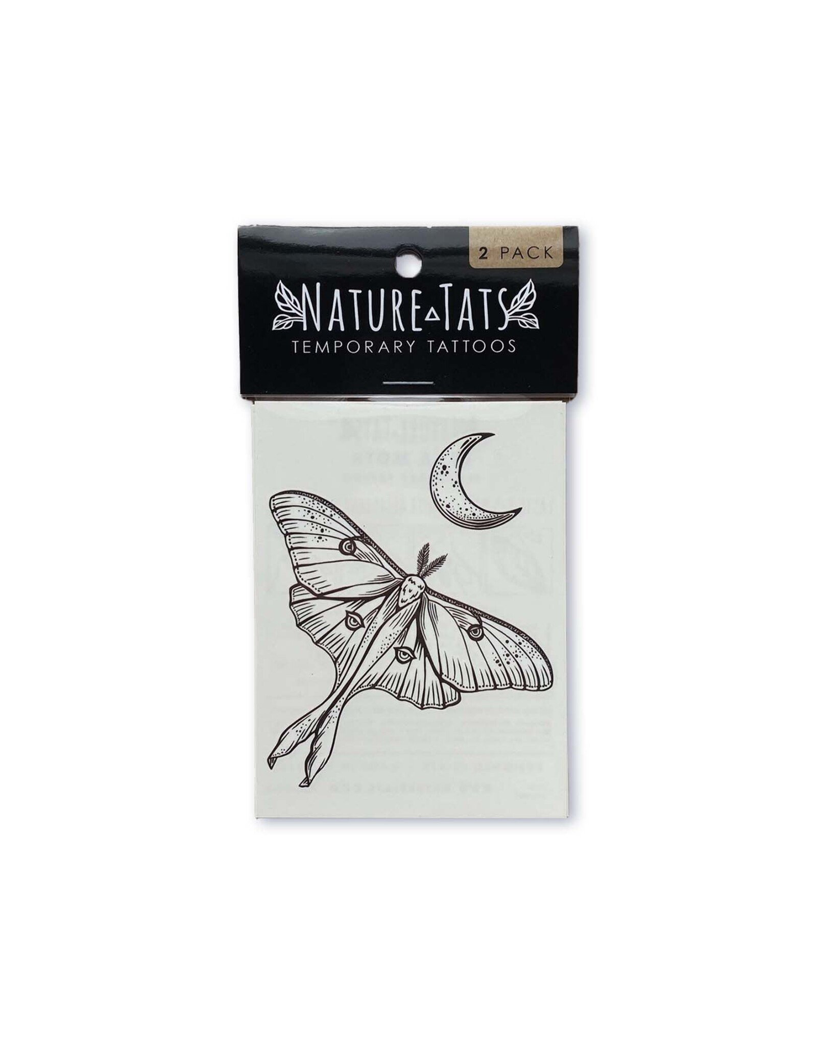 NatureTats Luna Moth Temporary Tattoo