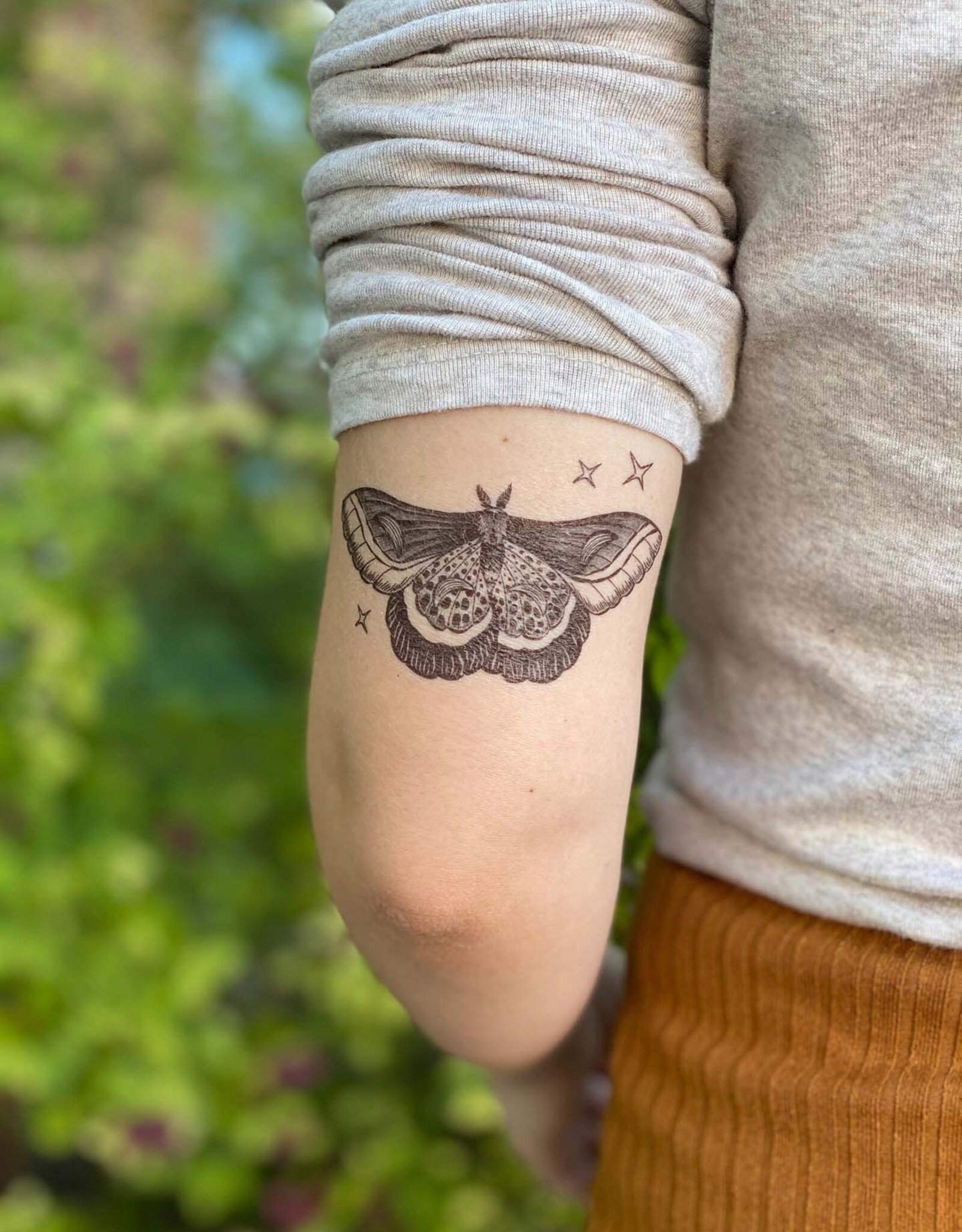 NatureTats Night Moth Temporary Tattoo