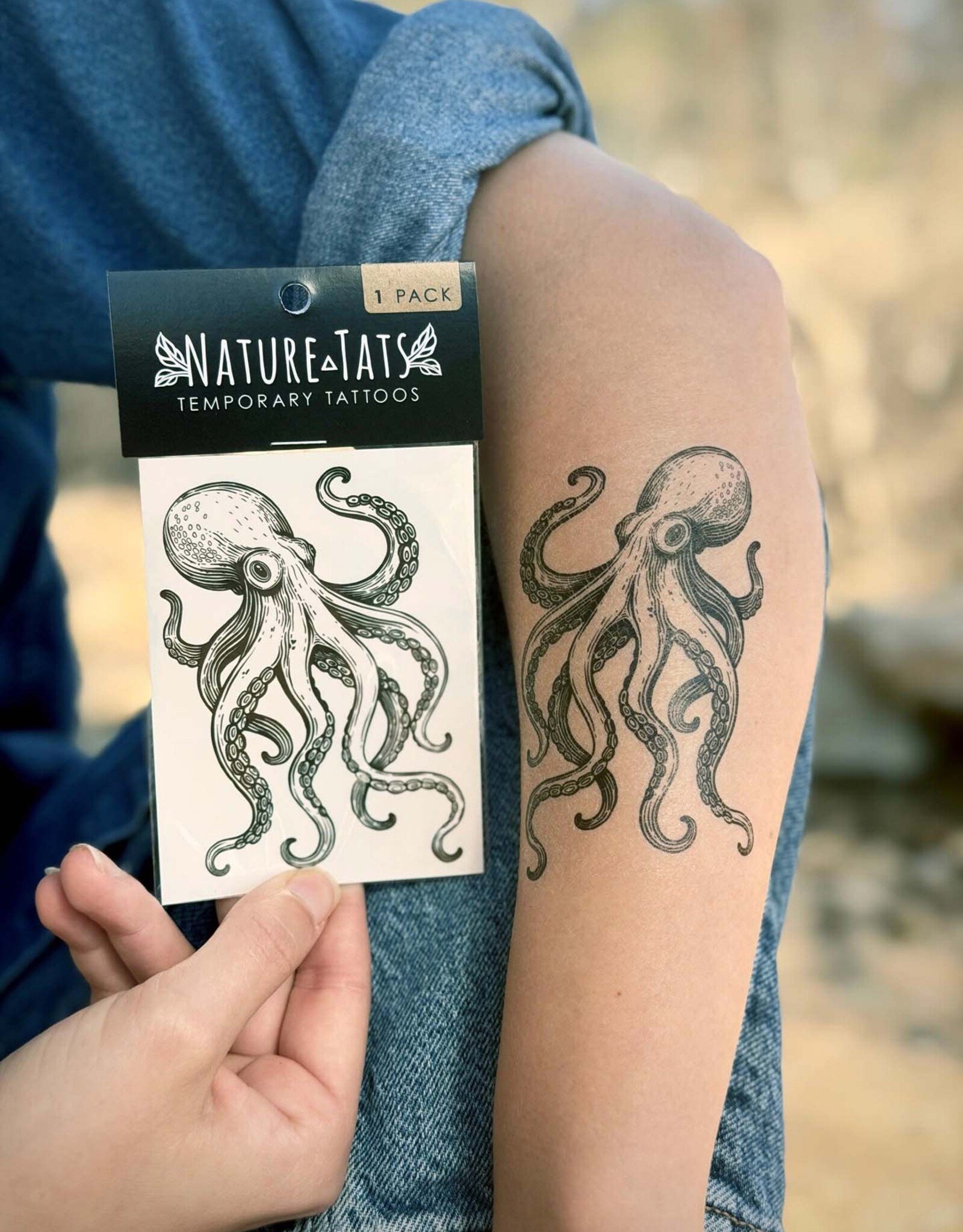 NatureTats Octopus Temporary Tattoo