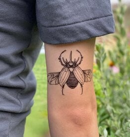 NatureTats Rhinoceros Beetle Temporary Tattoo