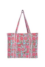 Quilted Tote With Outer Pocket (Lots of Colors!)