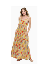 Yak & Yeti Boho Ruffled Floral Maxi Dress