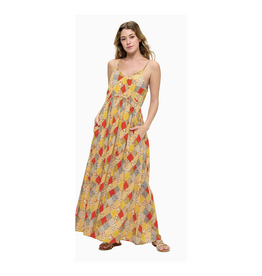 Yak & Yeti Boho Ruffled Floral Maxi Dress