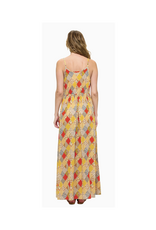 Yak & Yeti Boho Ruffled Floral Maxi Dress