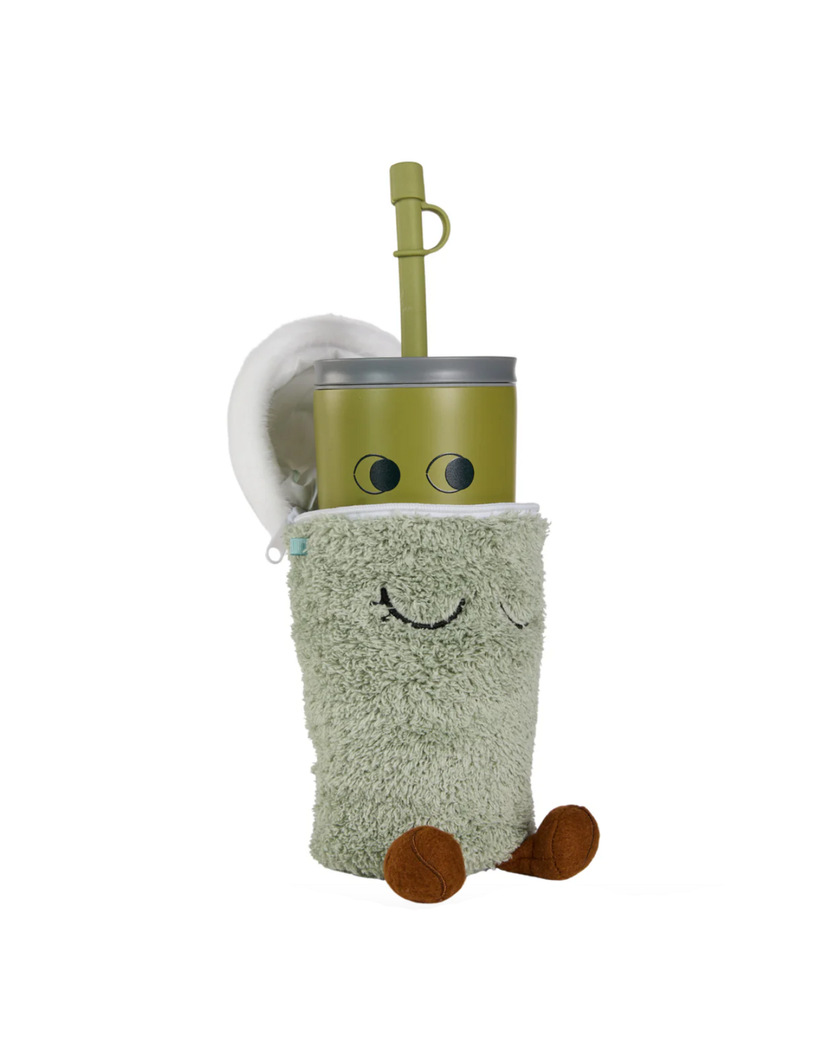 Ad n Art Inc Mimi the Mindful Matcha Fuzzie Holder & Bottle