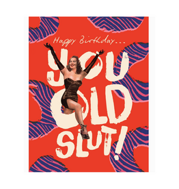 Happy Birthday, You Old Slut (Zebra) Greeting Card