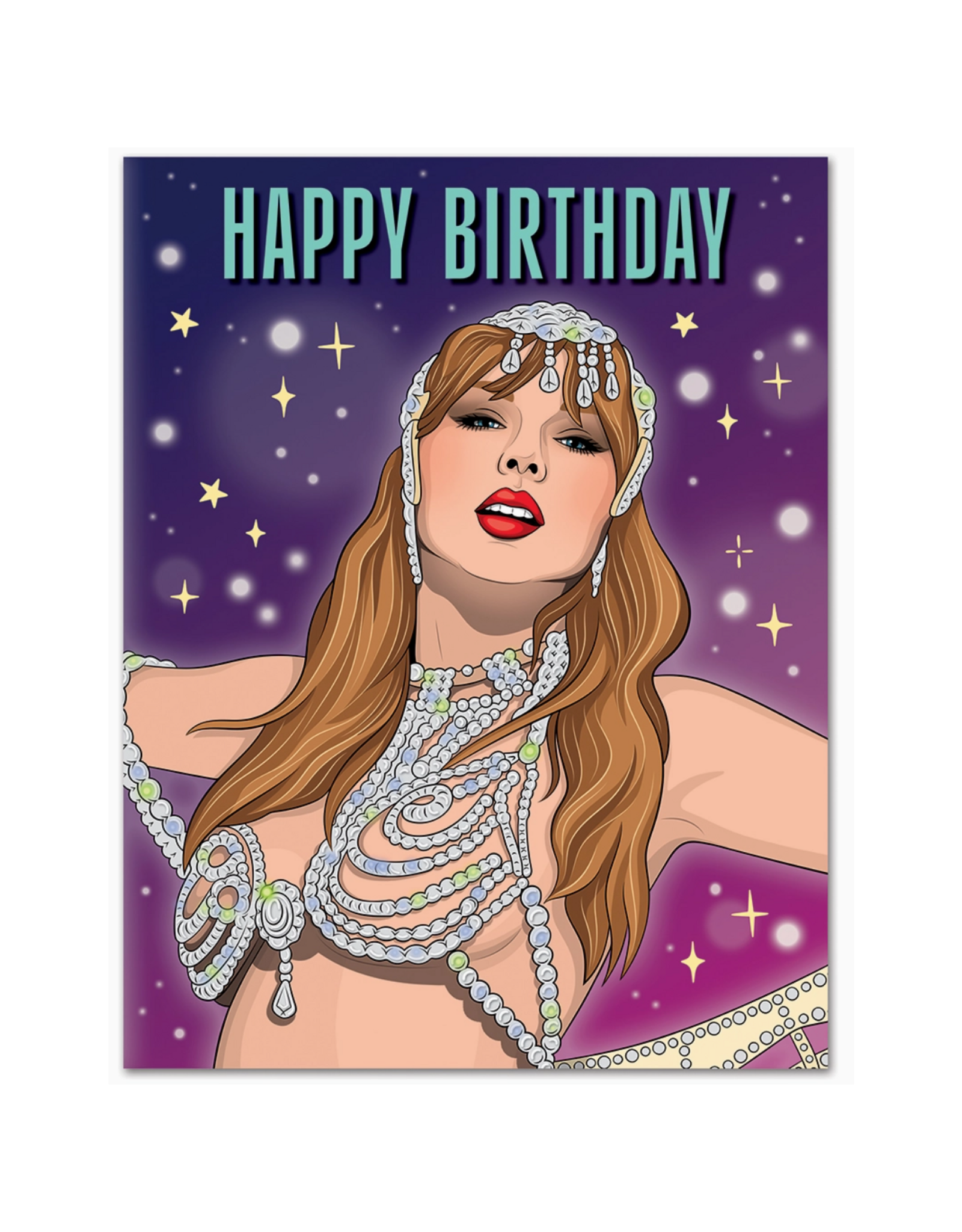 Taylor Showgirl Era Birthday Greeting Card