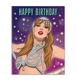 Taylor Showgirl Era Birthday Greeting Card