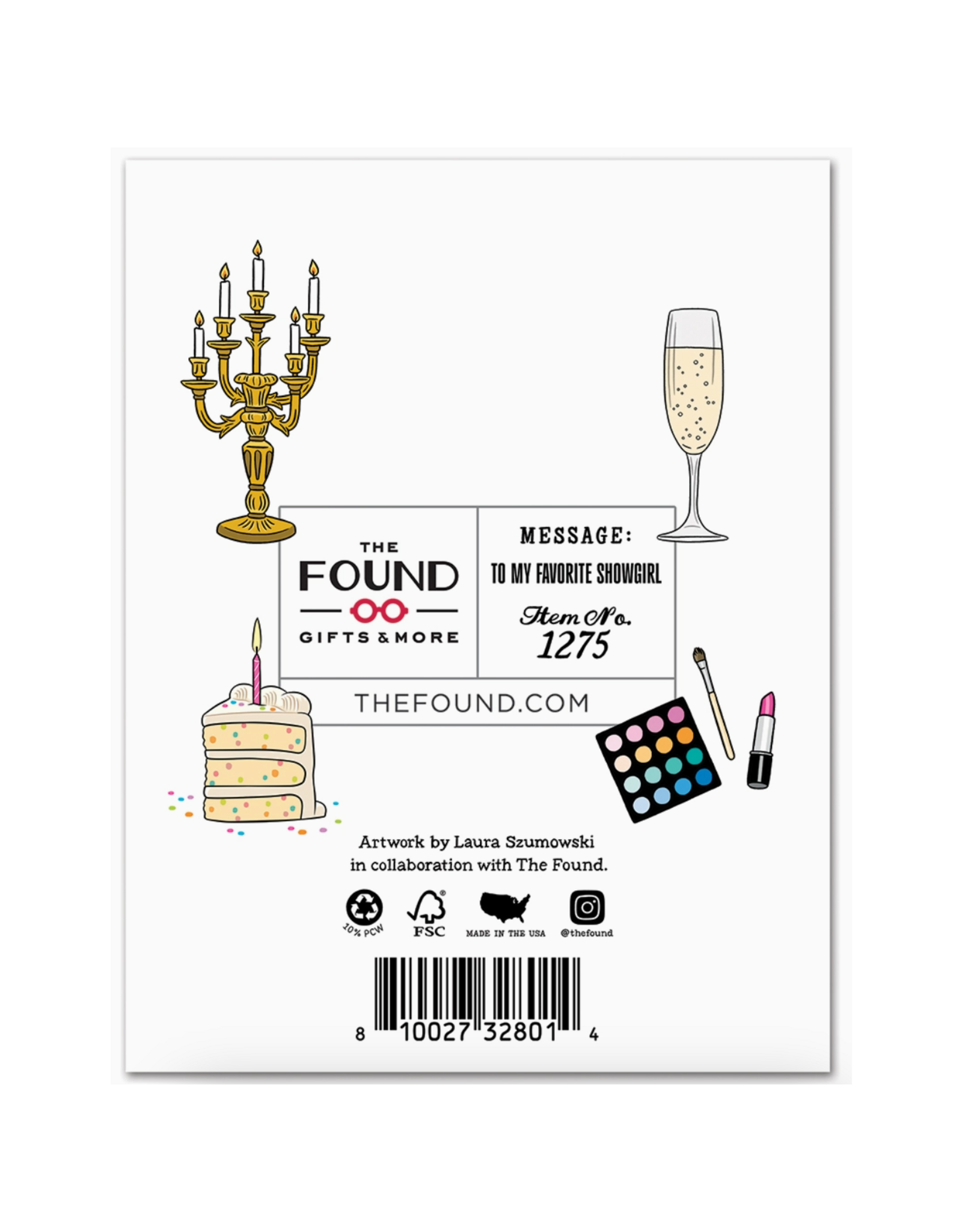 Taylor Showgirl Era Birthday Greeting Card