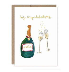Big Congrats Champagne Greeting Card