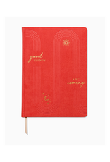 Red Vegan Suede Good Things Are Coming Journal - Seconds Sale
