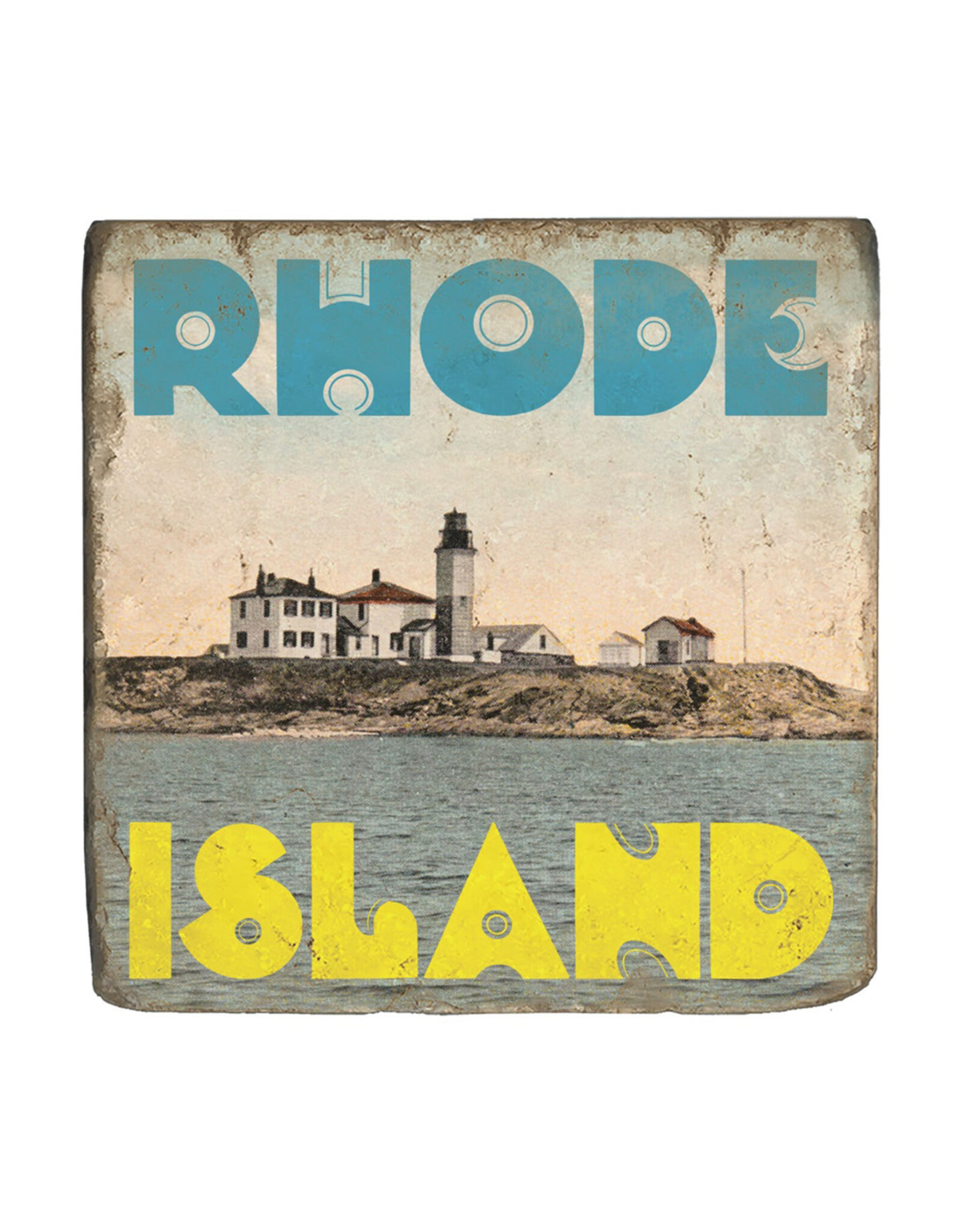 Postcard Coaster - Beavertail Lighthouse - Seconds Sale
