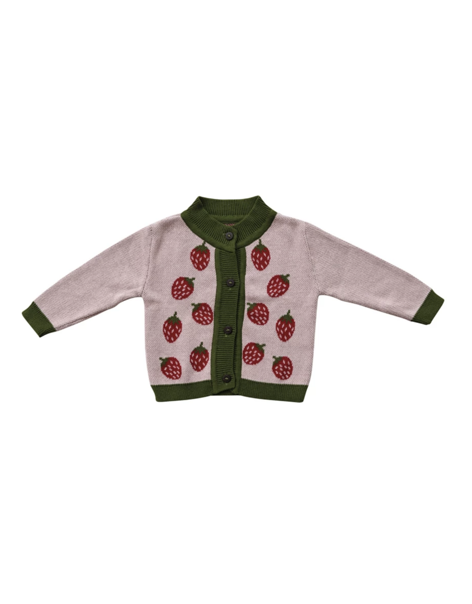 Cotton Strawberry Baby Cardigan