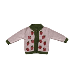 Cotton Strawberry Baby Cardigan