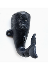 CB Home Collection Dark Blue Whale Cast Iron Hook