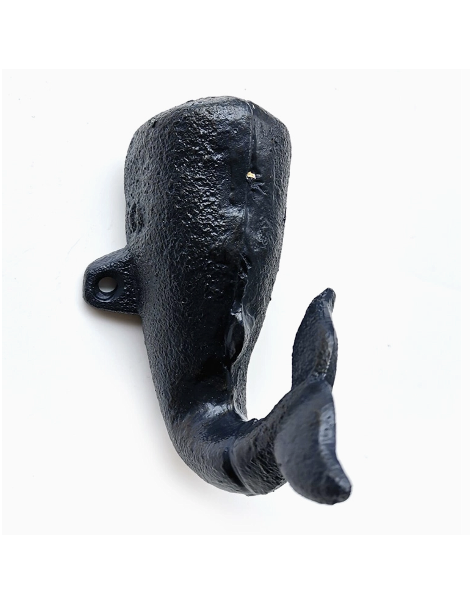 CB Home Collection Dark Blue Whale Cast Iron Hook