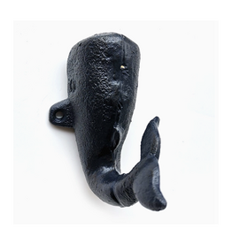 CB Home Collection Dark Blue Whale Cast Iron Hook