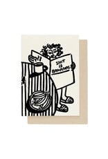Shit is Bananas Newspaper Greeting Card