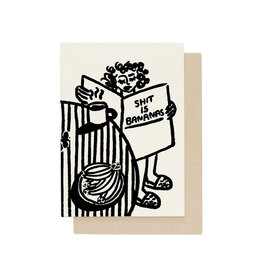Shit is Bananas Newspaper Greeting Card