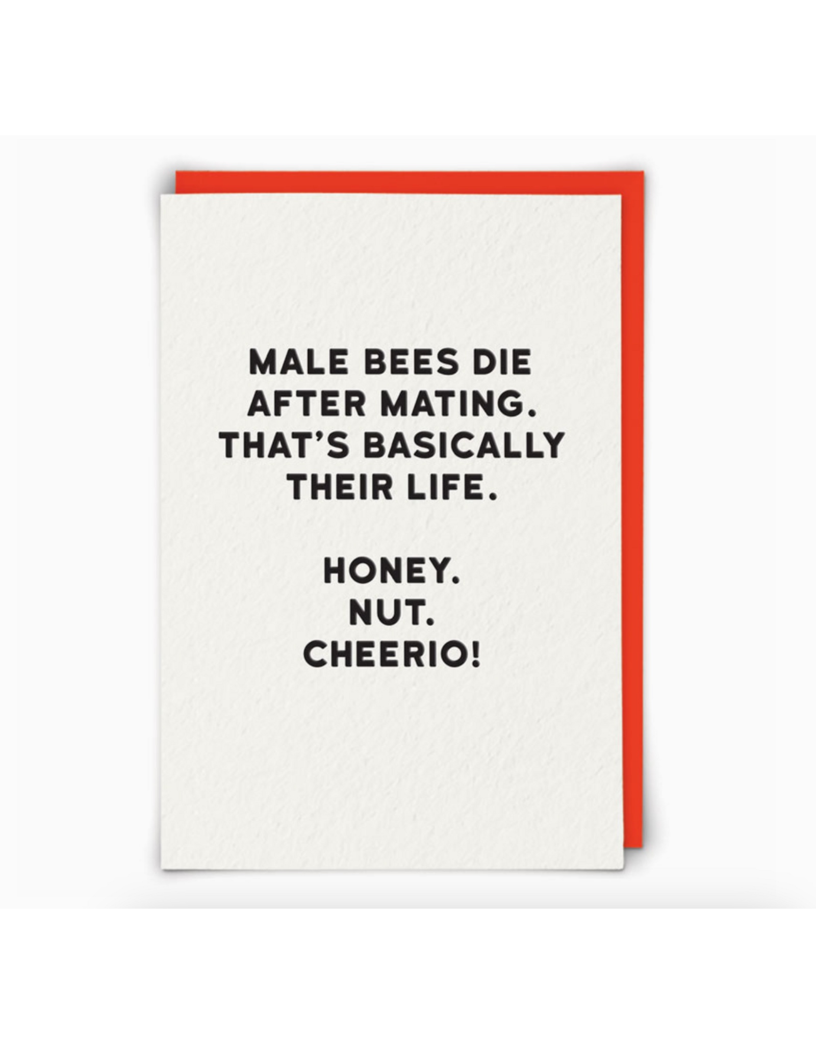 Male Bees Honey Nut Cheerio Greeting Card
