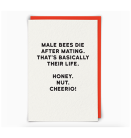 Male Bees Honey Nut Cheerio Greeting Card