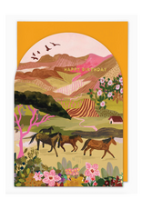 Happy Birthday Wild Horses Greeting Card
