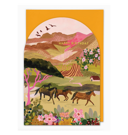 Happy Birthday Wild Horses Greeting Card