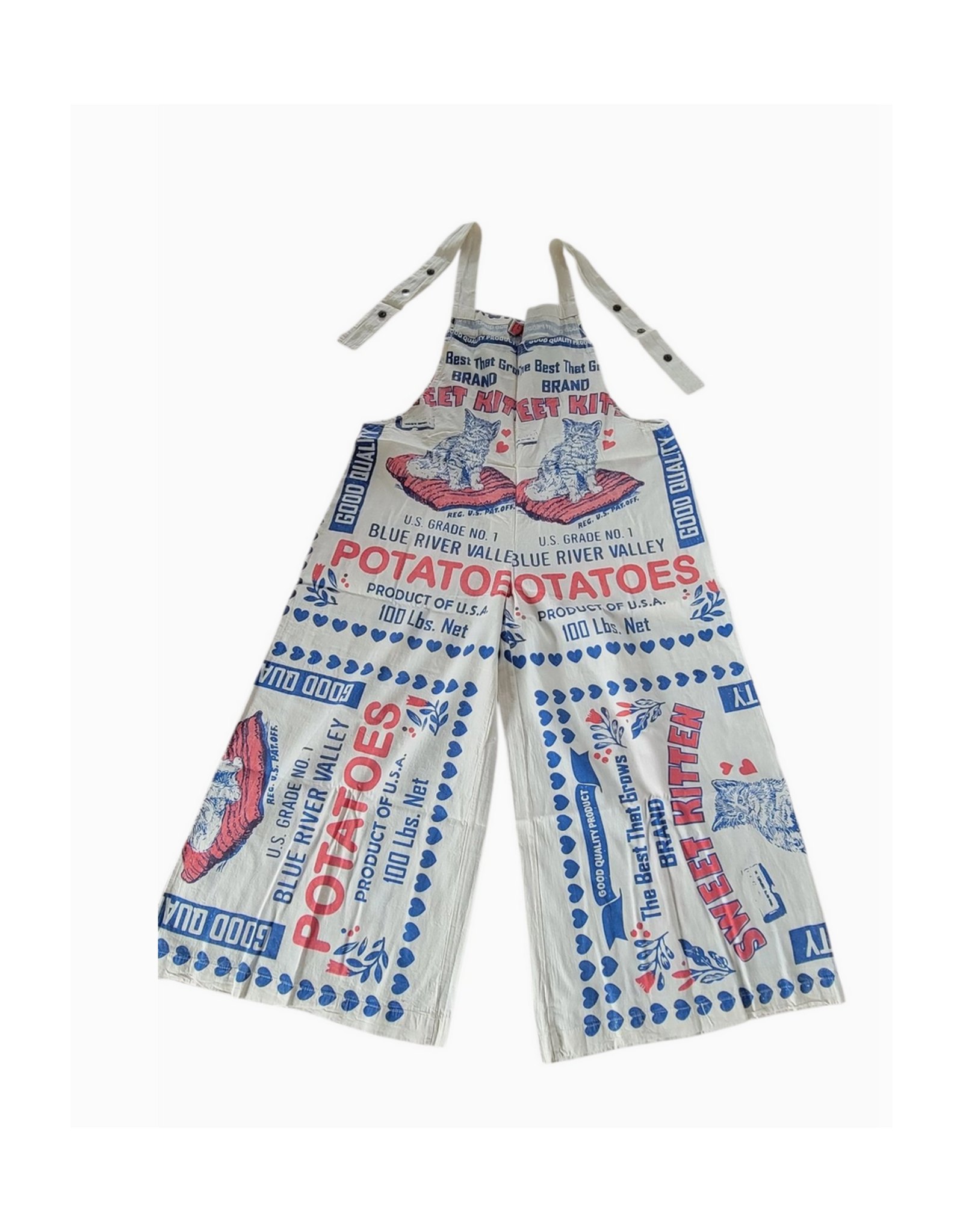 Evergreen Guardian Imports Flour Sack Overalls (One Size) - Kitten