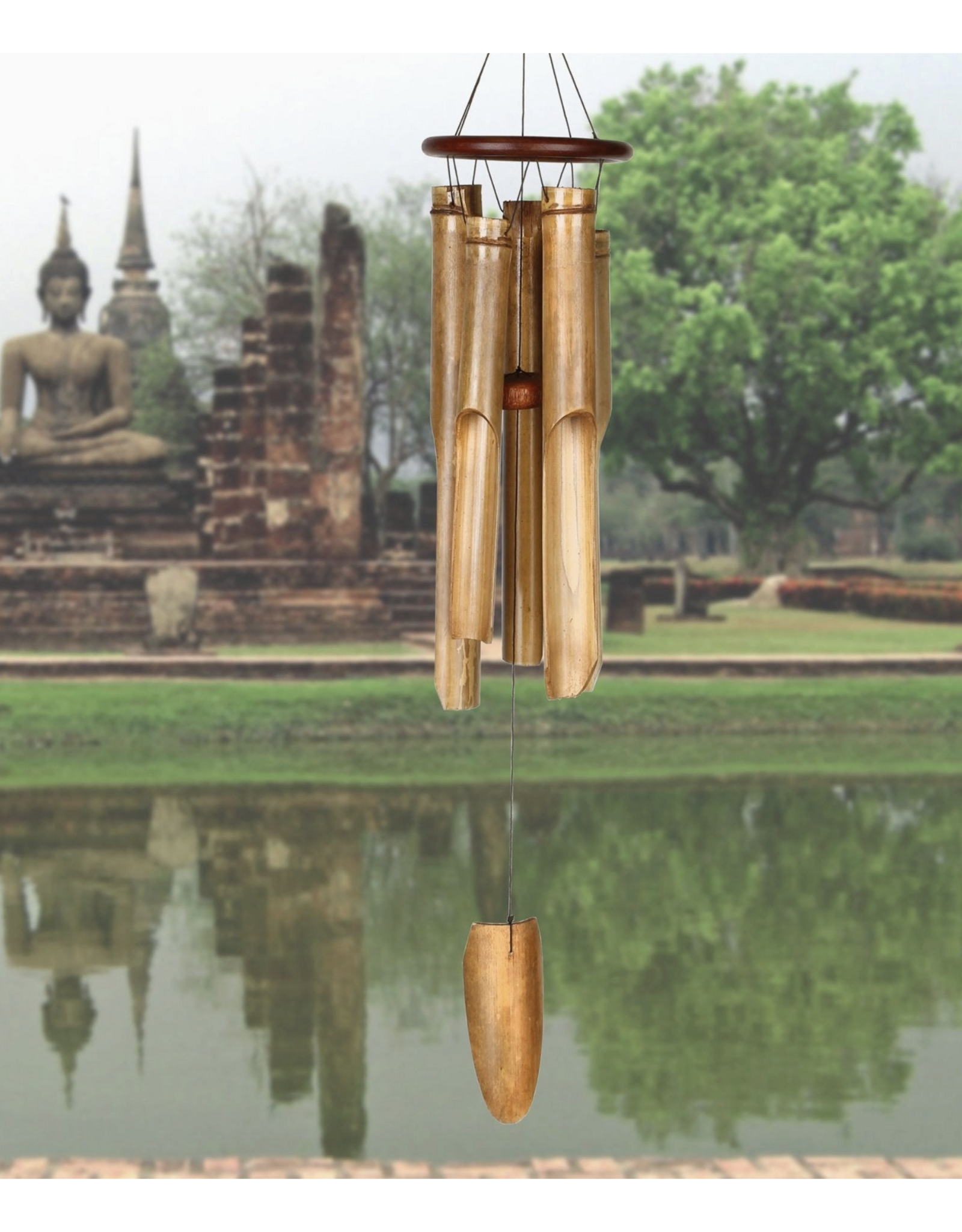 Woodstock Chimes Ring Bamboo Chime - Large (Cocoa)