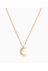 Crescent Moon Charm Necklace *