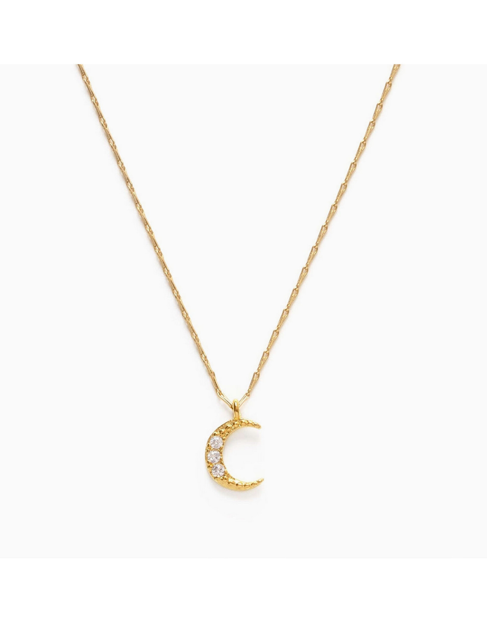 Crescent Moon Charm Necklace *