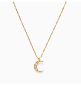Crescent Moon Charm Necklace *