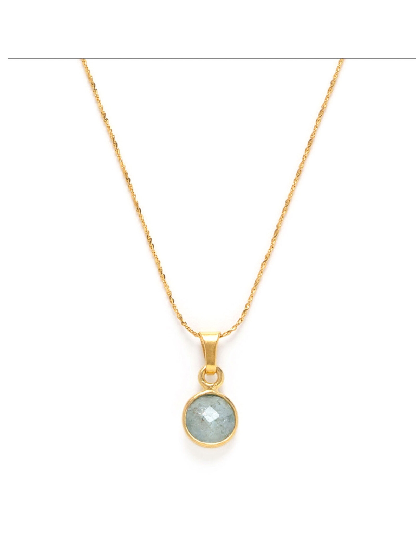 Aquamarine Birthstone Necklace - March