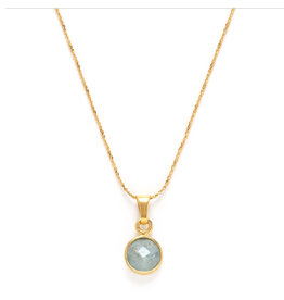 Aquamarine Birthstone Necklace - March