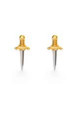 Tiny Dagger Stud Earrings