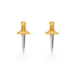 Tiny Dagger Stud Earrings