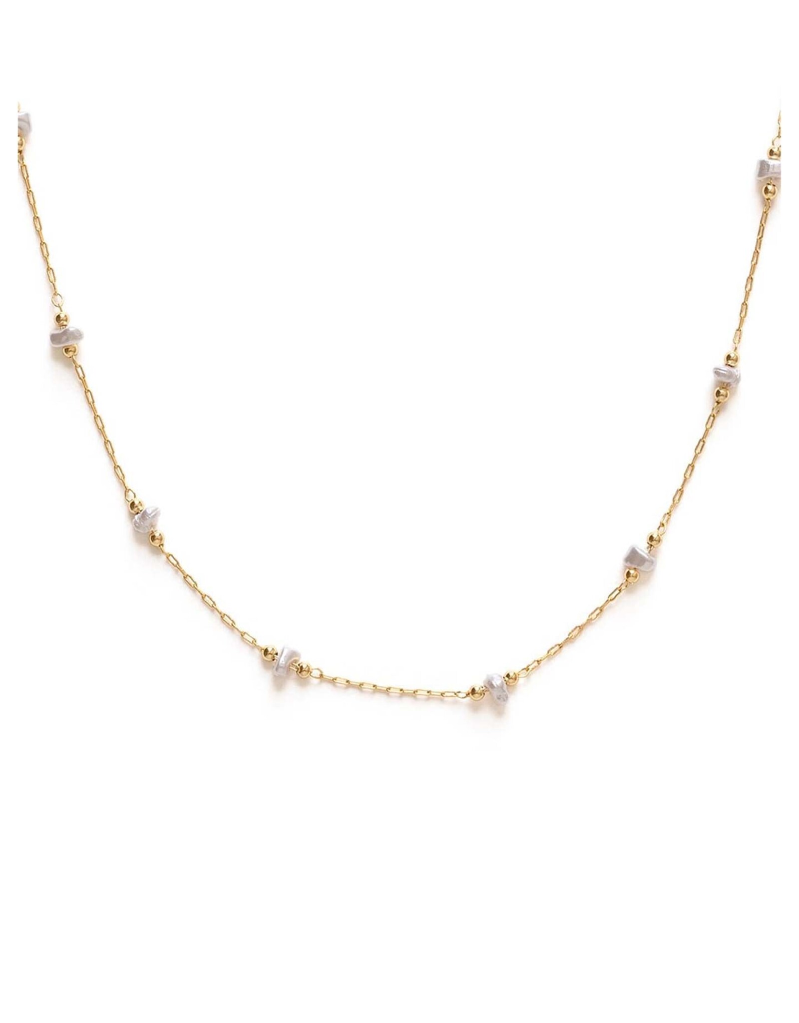 Freshwater Pearl Station Chain Necklace