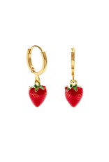 Strawberry Huggie Hoop Earrings (Amano)