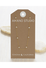 Freshwater Pearl Station Chain Necklace