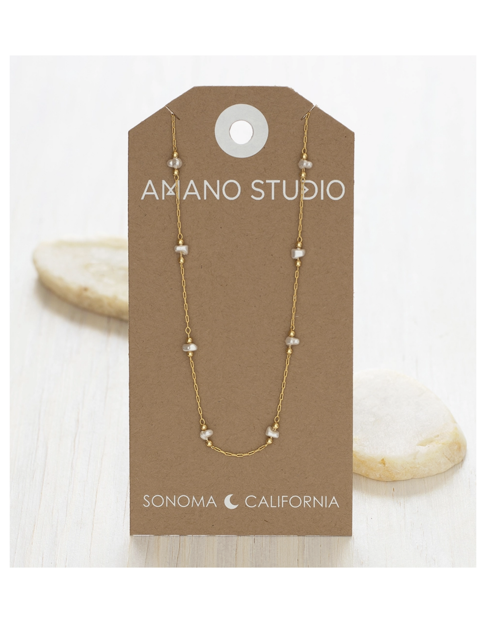 Freshwater Pearl Station Chain Necklace