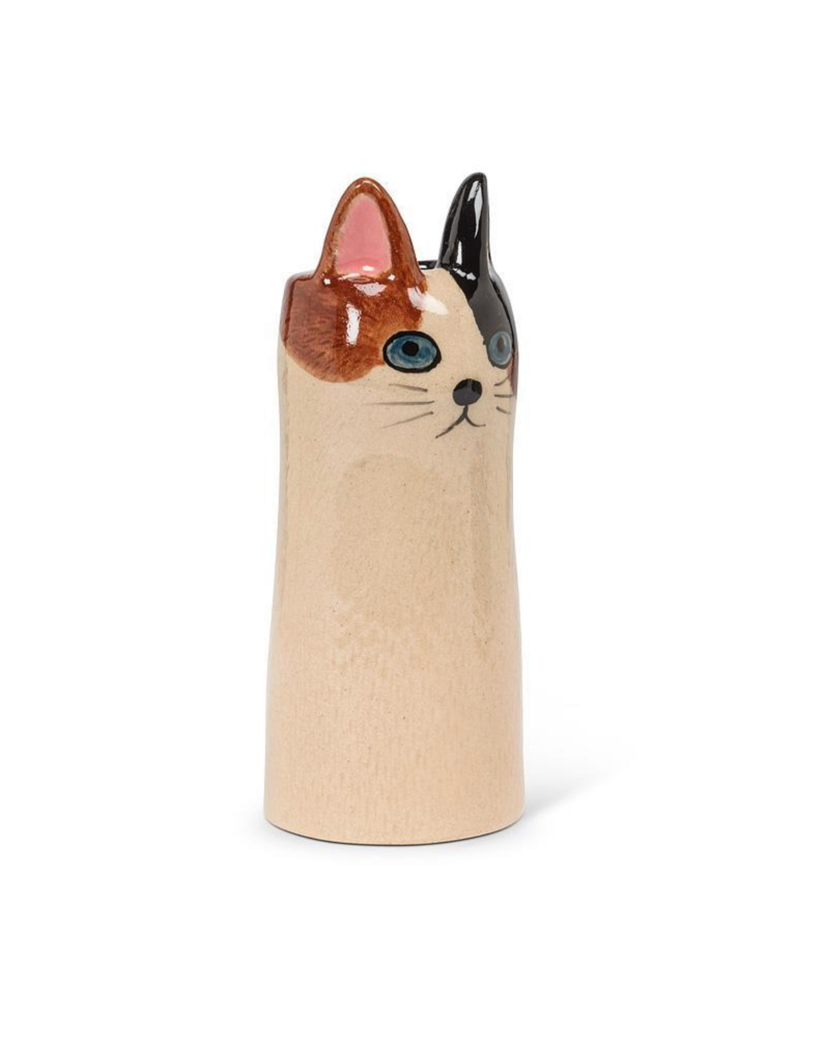 Skinny Calico Cat Vase