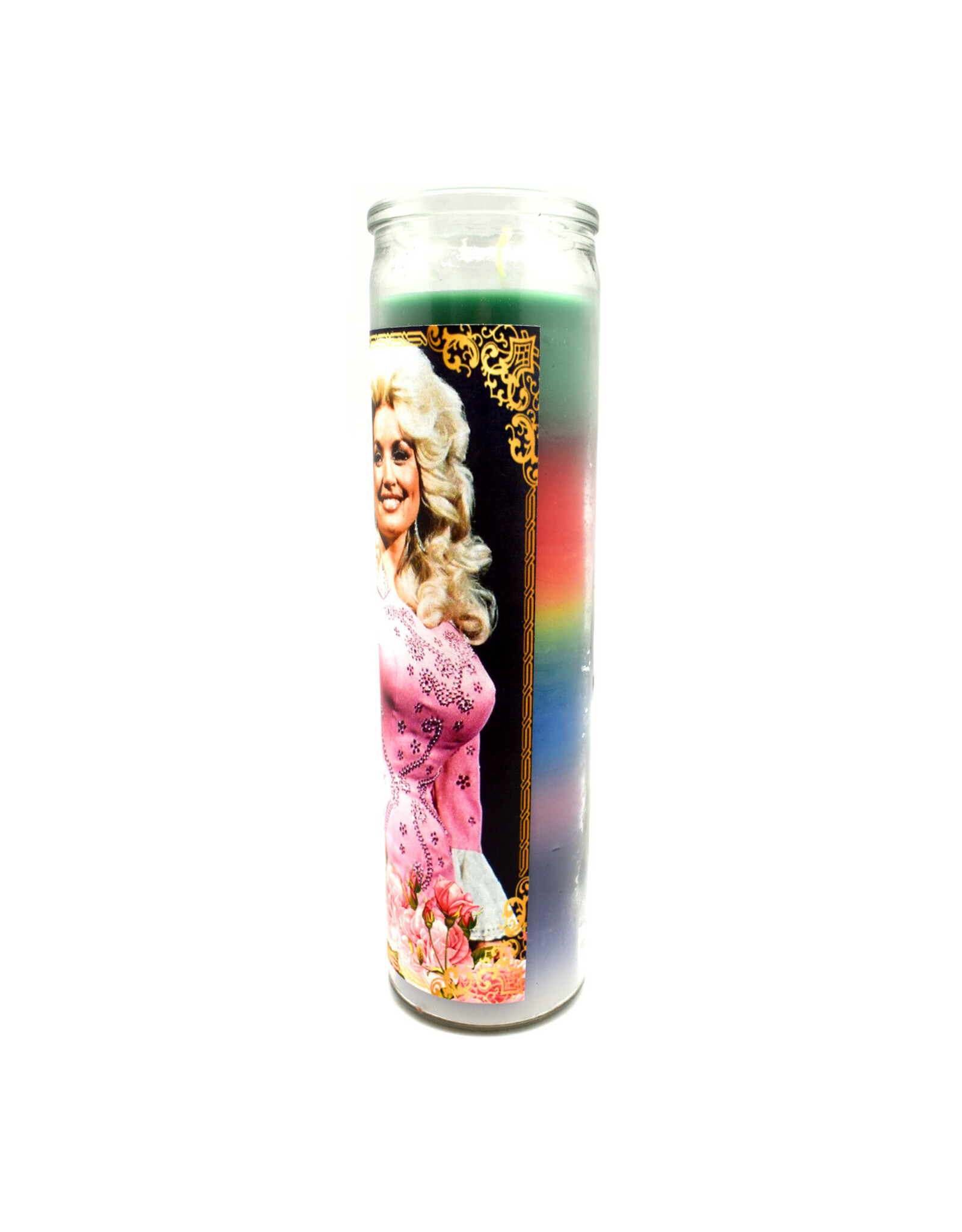Dolly Parton Prayer Candle (Rainbow)